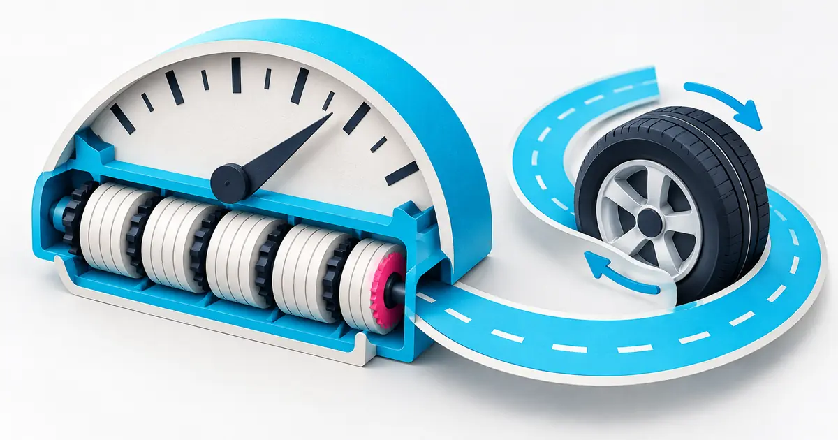 Un compteur kilométrique contrôlé lors de l’examen d’une voiture d’occasion.
