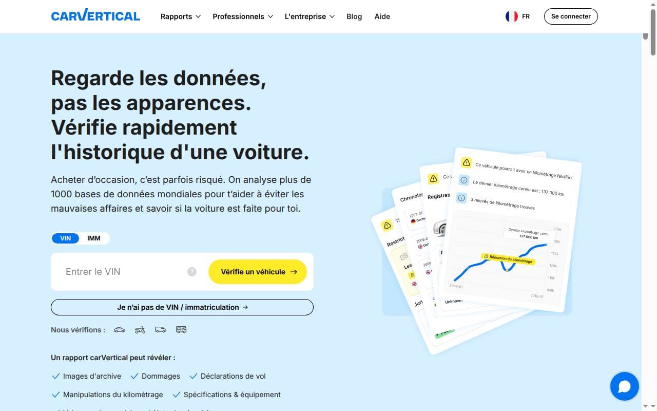 carVertical website