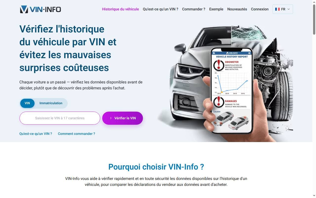 VIN-Info website